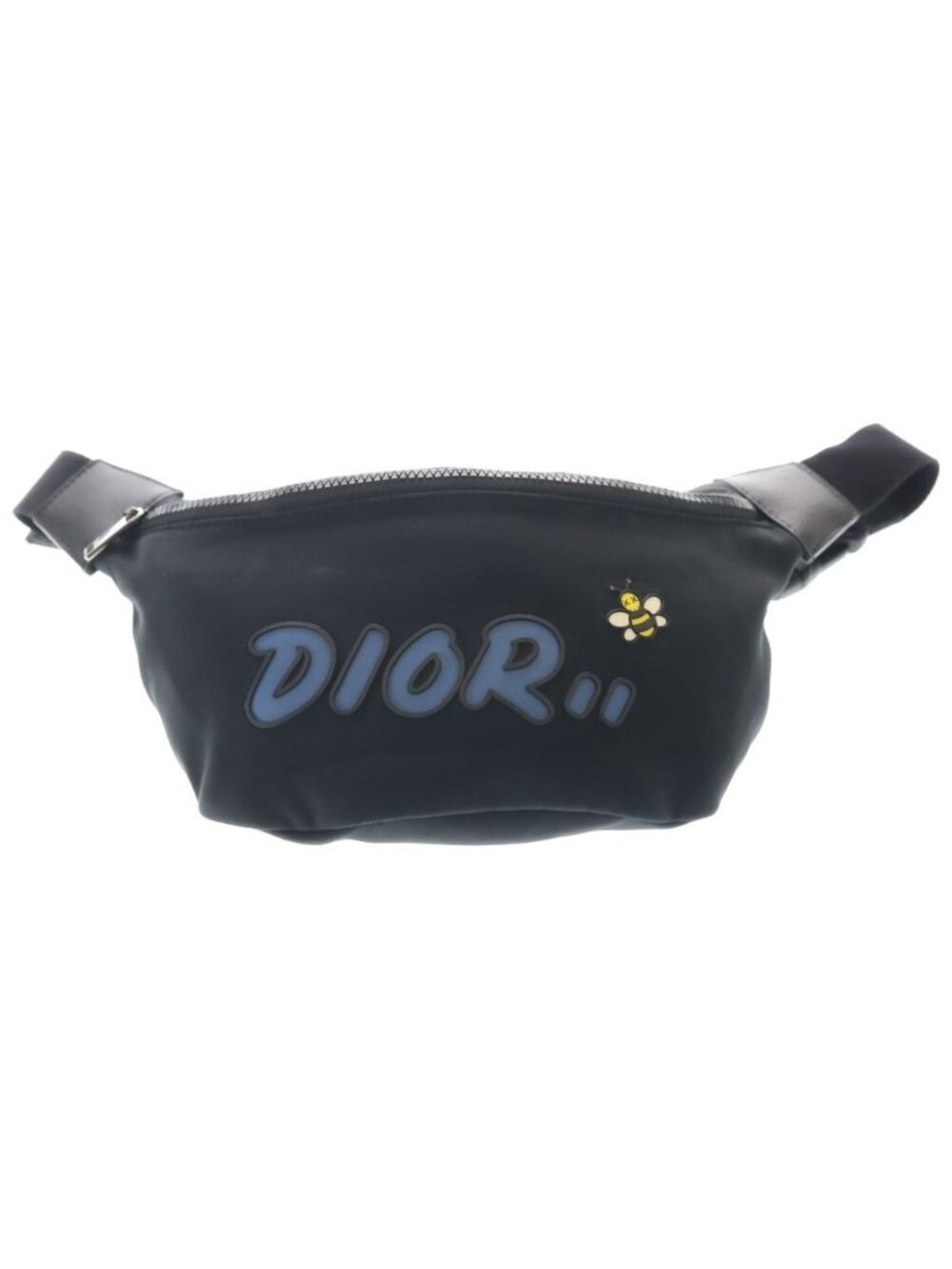 Dior Kaws Nylon Waist Bag Pouch Logo Hachi Black